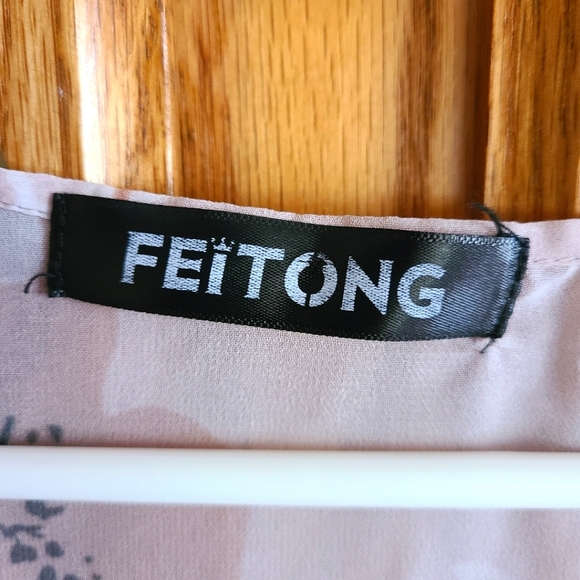 FEITONG OPEN LAPEL FLORAL KIMONO CARDIGAN.. - Picture 3 of 5